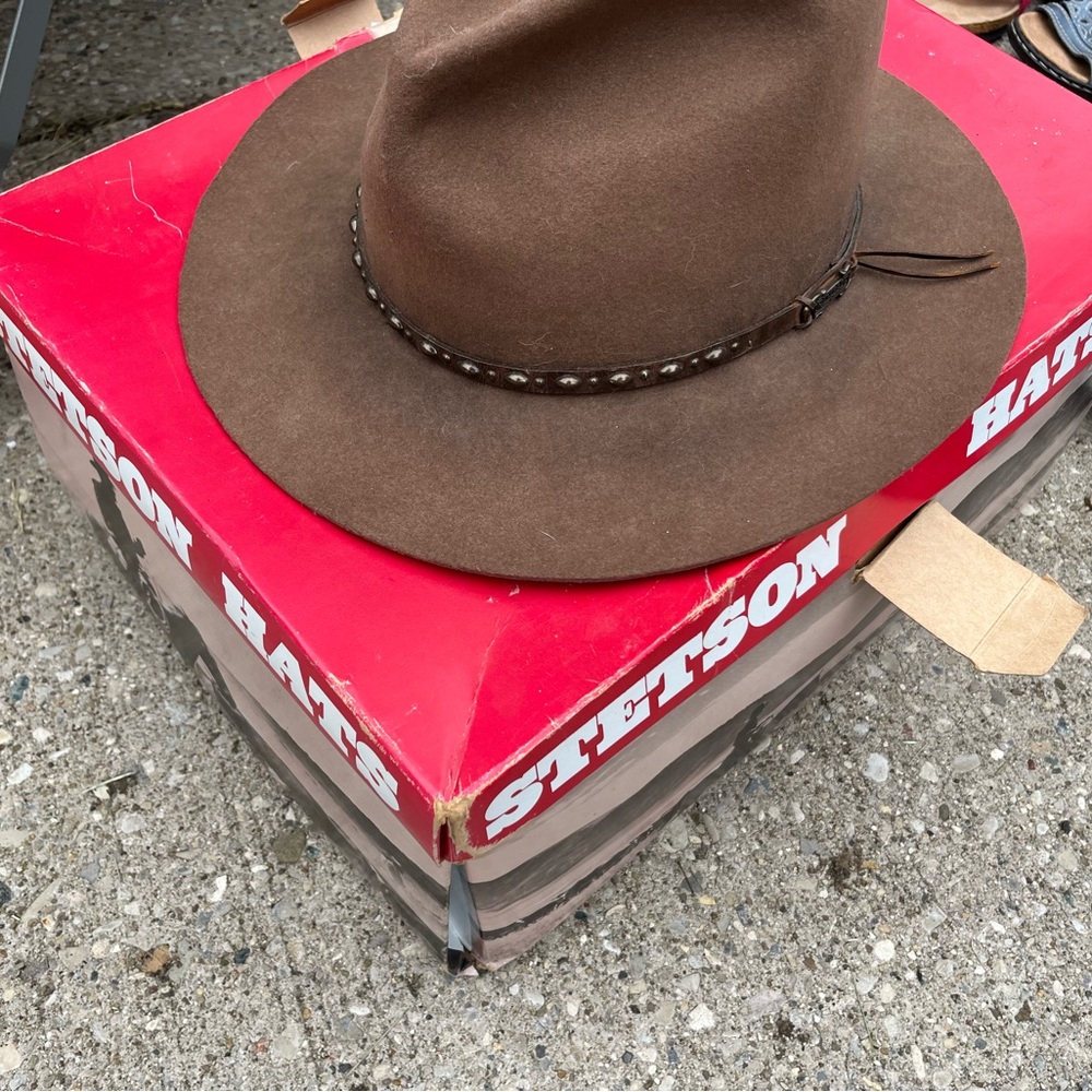 Stetson Brown Men's Hat with Decorative Band